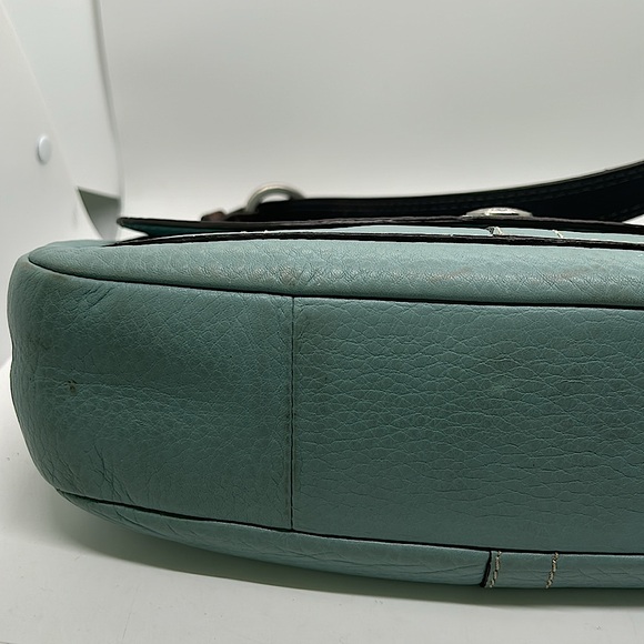 Coach Robin’s Egg Light Blue Pebbled Leather Hobo Bag Purse 🌸🌸 - Picture 12 of 13